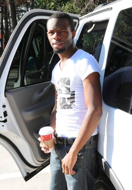 Hunky guy Alex Grey and black young boy Intrigue in hard interracial anal sex outside