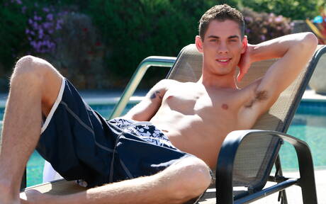 Sexy Trent Ferris, Sam Truitt and Cody Walker in threesome fuck action in the pool