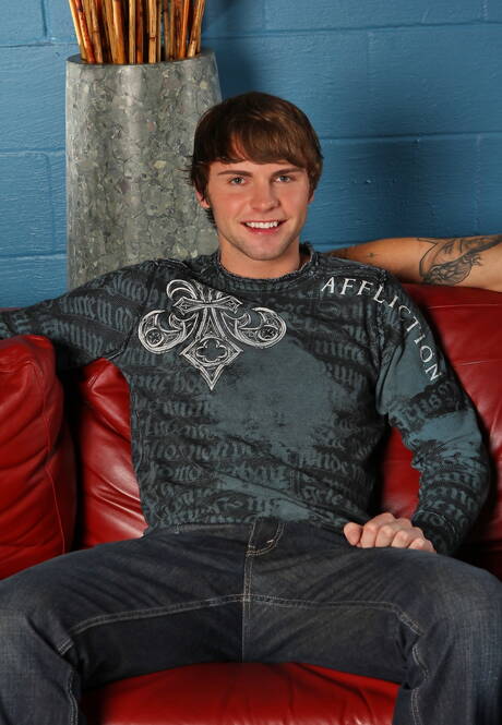 Sexy guys Austin Wilde, Angelo Romani and Campbell Stevens in hot threesome ass bang