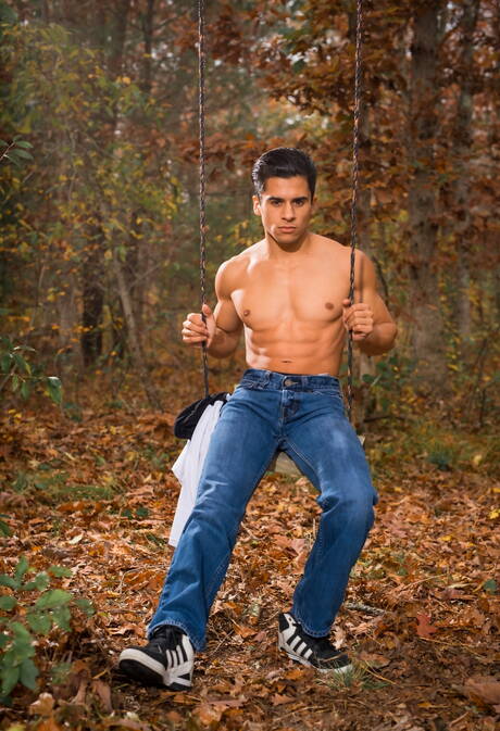 American pornstars stud Armond Rizzo and hunky guy Billy Santoro jack off dick outdoor