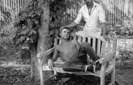 Shameless boys Brendan Patrick, Sam Truitt and Trent Ferris in hot threesome ass fuck action outdoor