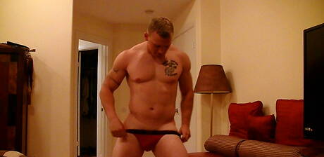 Bull Nick Tower undressing and showing his ass