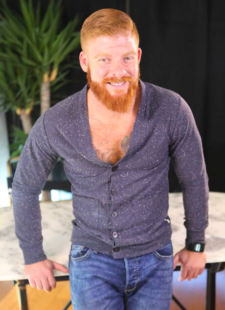 Hot american dudes muscular Bennett Anthony and hairy stud Mike De Marko fuck ass after sucking cock outside