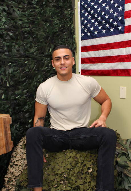 Asian muscular Marco shows a sturdy body outdoor