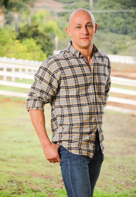 Two american guys beefcake Trevor Laster and hunk Spencer Laval sucking and screwing each other outdoor