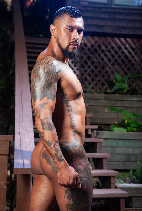 Sexy boys Logan Stevens, Boomer Banks and Jake Morgan have a hot threesome sex in the pool