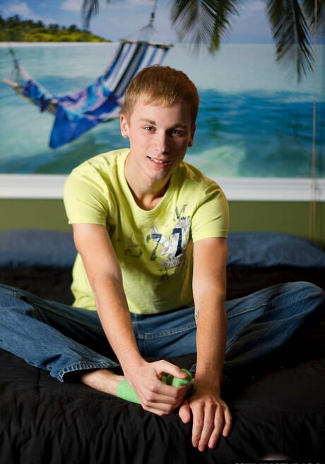 Young boy Hunter Starr teasing his dick