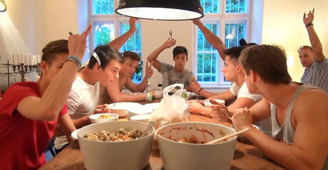 Cool gay party with hot young czech boys