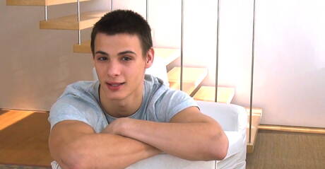 Russian strongman Andrei Karenin playing with cock