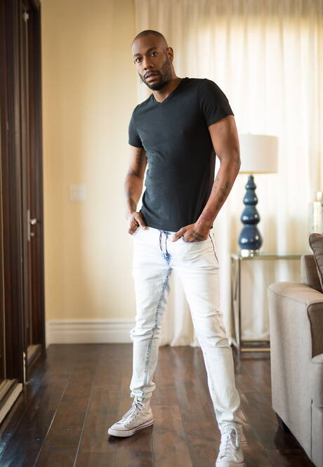 Pretty american boys tough guy Armond Rizzo and husky guy August Alexander love each other