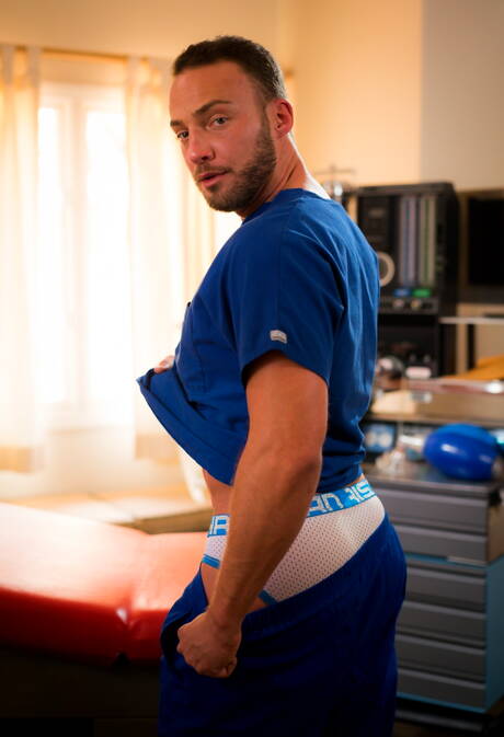 French tough guy Chris Damned and  Greyson Harper ride a cock with fisting