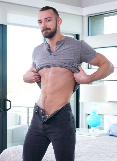 Nasty boys Fame, Johnny B and Micah Martinez in hard interracial 3some sex outside