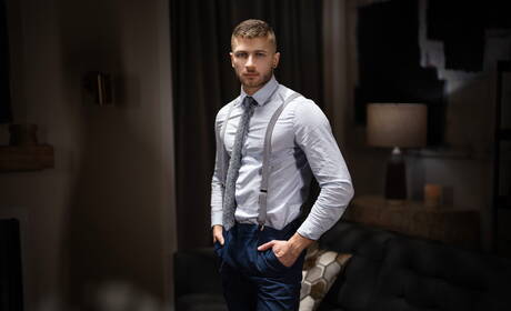 Tough guy Devy and american young Troye Dean fuck ass after sucking dick