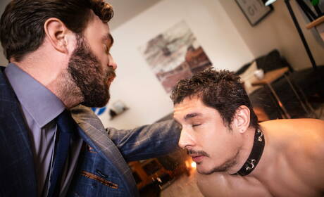 Hot guys Bo Sinn, Rocky Vallarta and James Fox have 3some anal sex