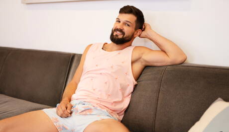 Nice american boys husky guy Brysen and strongman Blake Ryan have a good anal sex