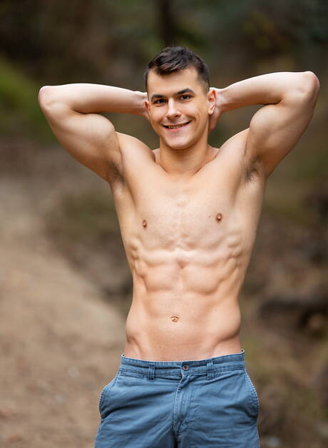 Sensual buddy Sean and sensual guy Mitch in hot ass bang outdoor