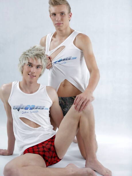 Czech stars young dude Mike James and husky guy Sven Laarson sucking and fucking each other