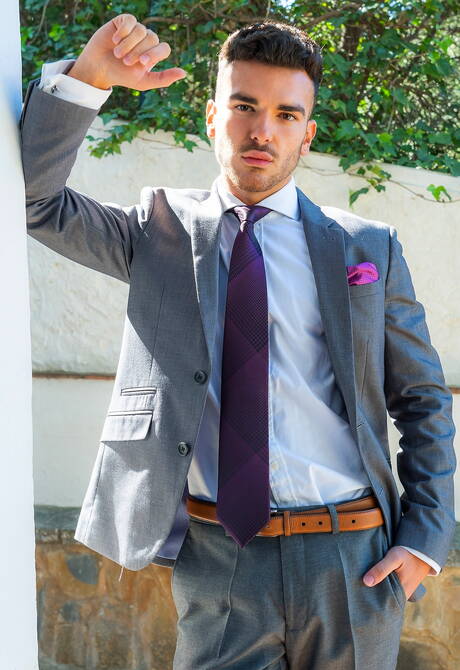 Spanish beefcake Pol Prince and portuguese gay bear Sir Peter in hard anal sex outside