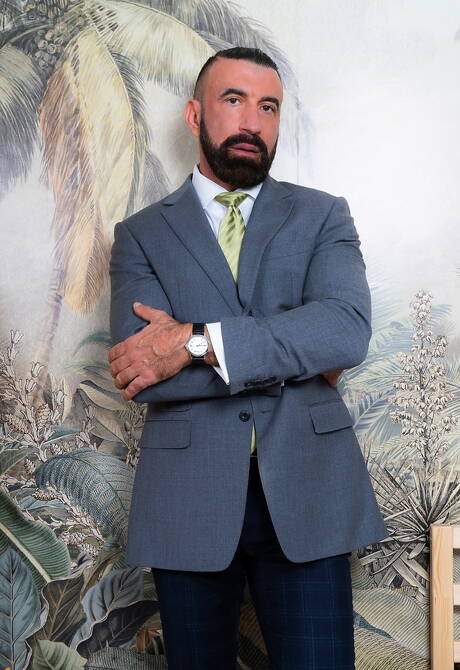 Spanish mature bear Dani Robles and strongman Joe Casio have a hot couple scene in hot shower