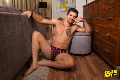 Sexy americans, hunk Brysen and strong bull Clark Reid fuck ass after sucking cock