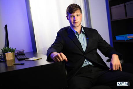 Pretty american guys young dude Theo Brady and beefy Finn Harding have a hot couple sex