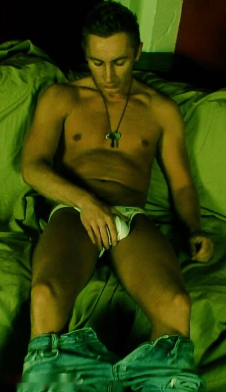 Husky guy Adrian Troy having a pleasure