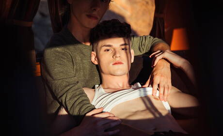 Nice american boys hot twink Avery Jones and pretty boy Zach Astor have a hot sex outside