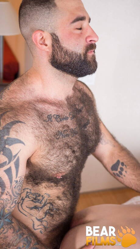 American hot bear Atlas Grant fuck ass after sucking dick outdoor