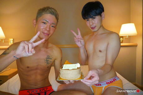 Oriental young boy Fuji and asian hot twink Kouya in hot ass bang
