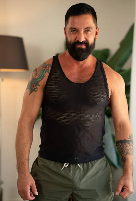 Latin husky guy Dominic Pacifico and  Nicholas Adams in hot anal sex