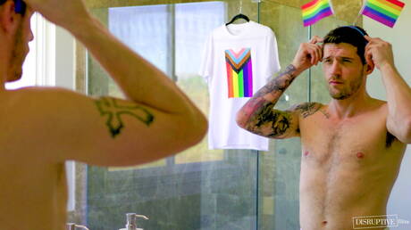 Sexy americans, young boy Dylan Hayes and hairy stud Ty Roderick drilling an ass