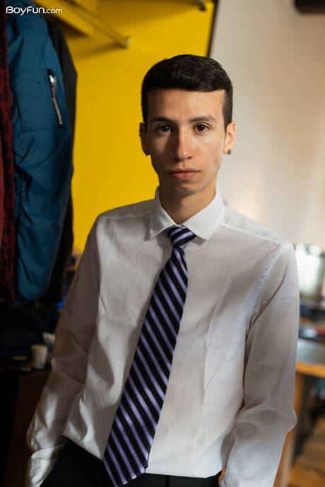 Argentinian young boy Cesar Rose masturbating with sex toy