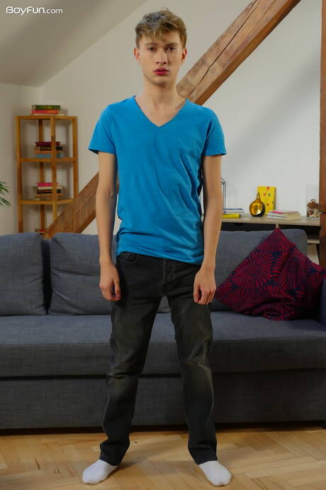 Beautiful boy Angel Rivers shows a perfect body